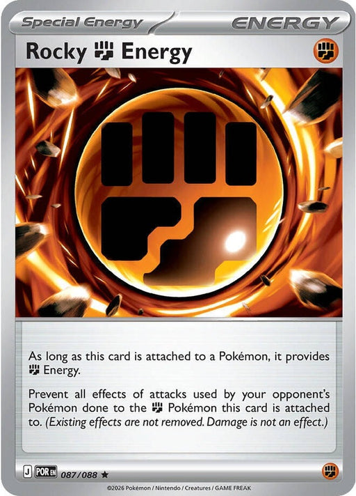 Rocky Fighting Energy - 087/088 Rare Pokémon card from Perfect Order, Near Mint Holofoil