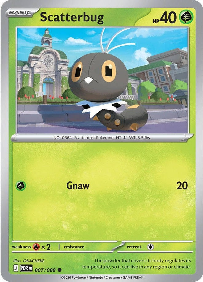 Scatterbug - 007/088 Common Pokémon card from Perfect Order, Near Mint Reverse Holofoil