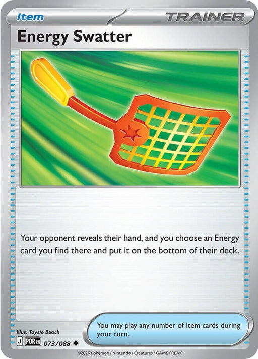 Energy Swatter - 073/088 Uncommon Pokémon card from Perfect Order, Near Mint Reverse Holofoil
