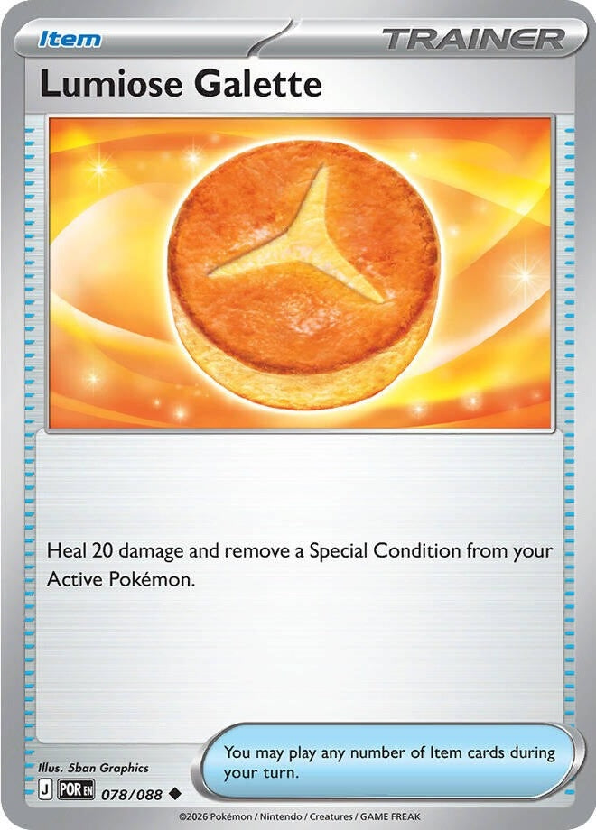 Lumiose Galette - 078/088 Uncommon Pokémon card from Perfect Order, Near Mint Reverse Holofoil