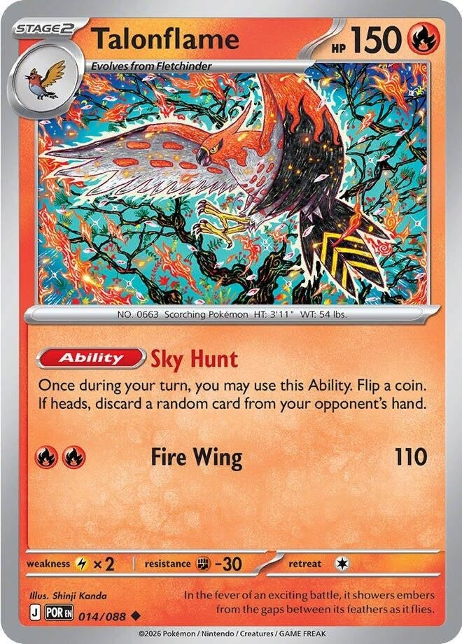 Talonflame - 014/088 Uncommon Pokémon card from Perfect Order, Near Mint Reverse Holofoil