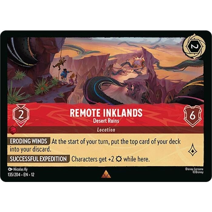 Remote Inklands - Desert Ruins - 135/204 Rare Disney Lorcana card from Wilds Unknown, Near Mint Normal