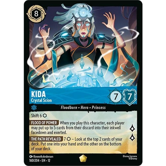 Kida - Crystal Scion - 160/204 Legendary Disney Lorcana card from Wilds Unknown, Near Mint Normal
