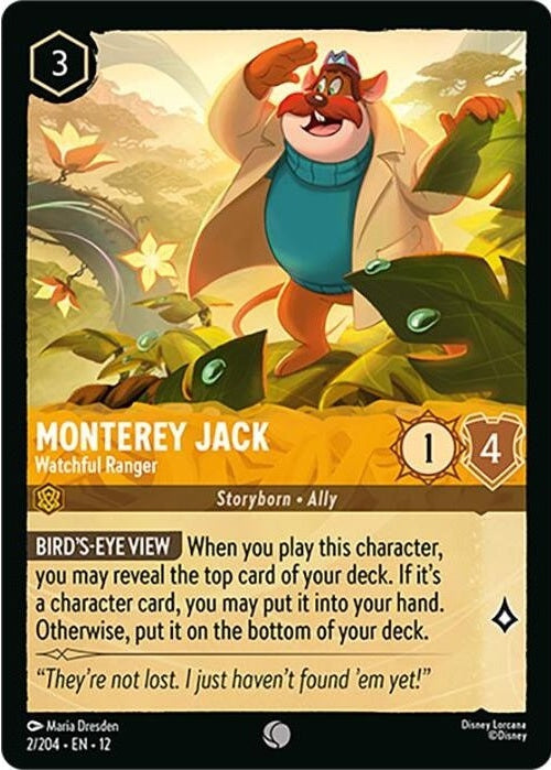 Monterey Jack - Watchful Ranger - 2/204 Common Disney Lorcana card from Wilds Unknown, Near Mint Normal