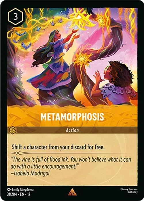 Metamorphosis - 31/204 Rare Disney Lorcana card from Wilds Unknown, Near Mint Normal