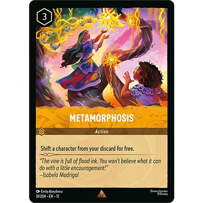 Metamorphosis - 31/204 Rare Disney Lorcana card from Wilds Unknown, Near Mint Normal