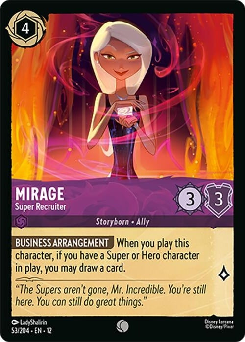 Mirage - Super Recruiter - 53/204 Common Disney Lorcana card from Wilds Unknown, Near Mint Normal