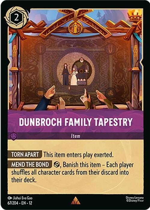 DunBroch Family Tapestry - 67/204 Rare Disney Lorcana card from Wilds Unknown, Near Mint Normal