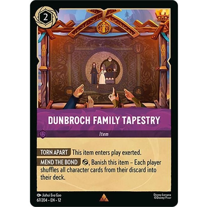 DunBroch Family Tapestry - 67/204 Rare Disney Lorcana card from Wilds Unknown, Near Mint Normal