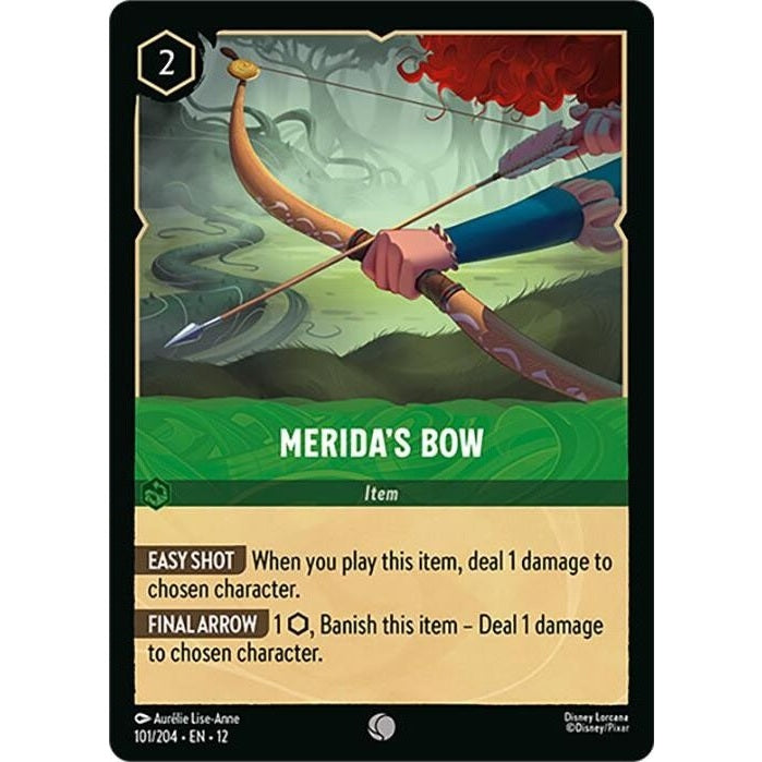Merida's Bow - 101/204 Common Disney Lorcana card from Wilds Unknown, Near Mint Normal