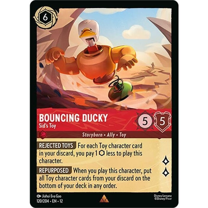 Bouncing Ducky - Sid's Toy - 120/204 Rare Disney Lorcana card from Wilds Unknown, Near Mint Normal