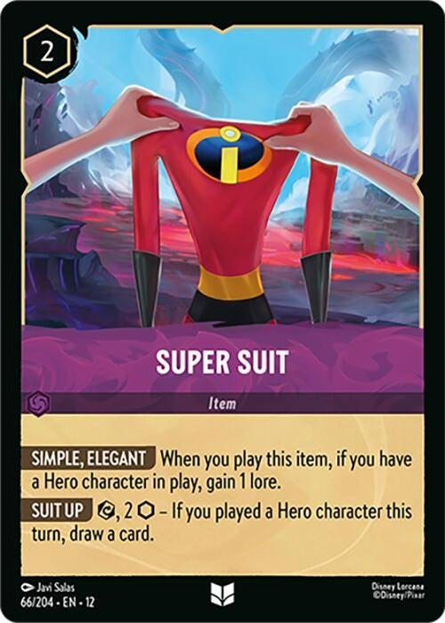 Super Suit - 66/204 Uncommon Disney Lorcana card from Wilds Unknown, Near Mint Normal