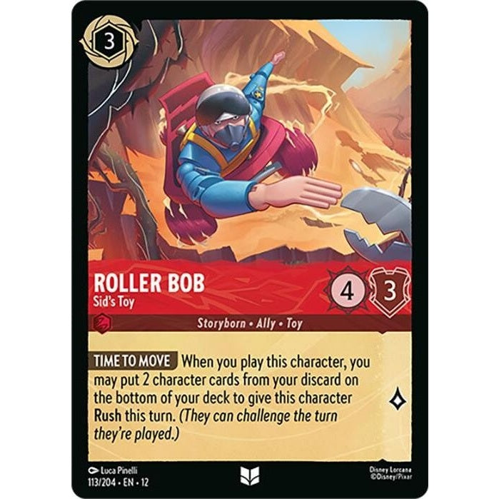 Roller Bob - Sid's Toy - 113/204 Uncommon Disney Lorcana card from Wilds Unknown, Near Mint Normal
