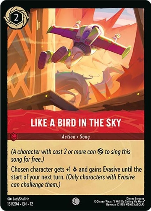 Like A Bird In the Sky - 131/204 Common Disney Lorcana card from Wilds Unknown, Near Mint Normal