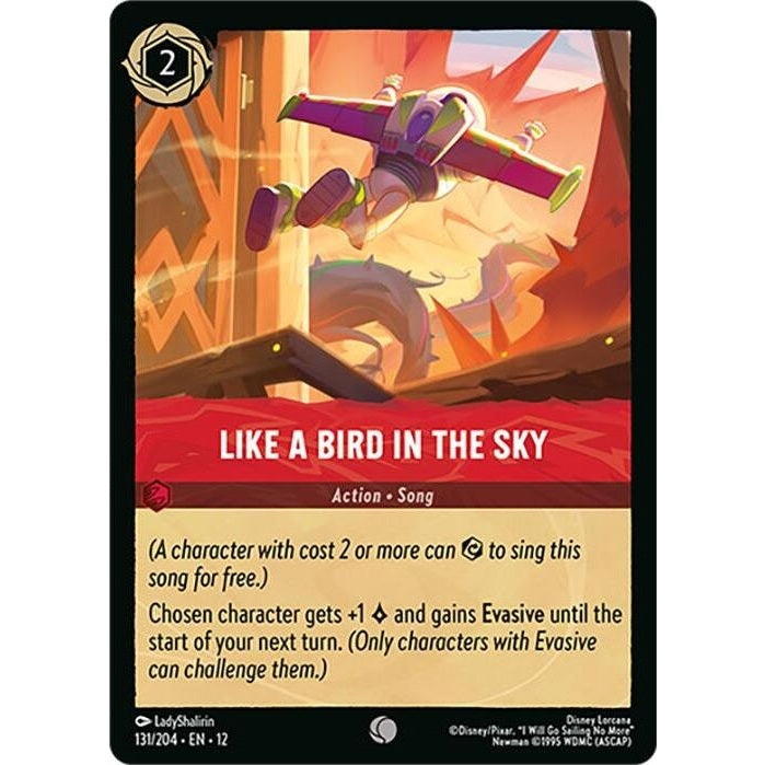 Like A Bird In the Sky - 131/204 Common Disney Lorcana card from Wilds Unknown, Near Mint Normal