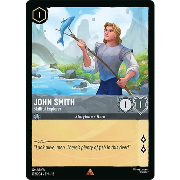 John Smith - Skillful Explorer - 192/204 Rare Disney Lorcana card from Wilds Unknown, Near Mint Cold Foil