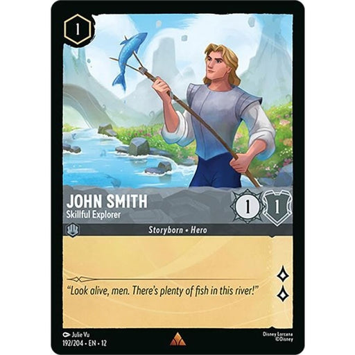 John Smith - Skillful Explorer - 192/204 Rare Disney Lorcana card from Wilds Unknown, Near Mint Cold Foil