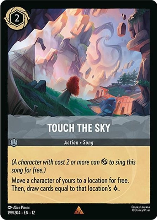 Touch the Sky - 199/204 Rare Disney Lorcana card from Wilds Unknown, Near Mint Normal