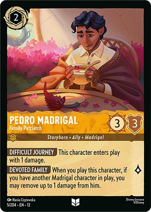 Pedro Madrigal - Family Patriarch - 5/204 Uncommon Disney Lorcana card from Wilds Unknown, Near Mint Normal