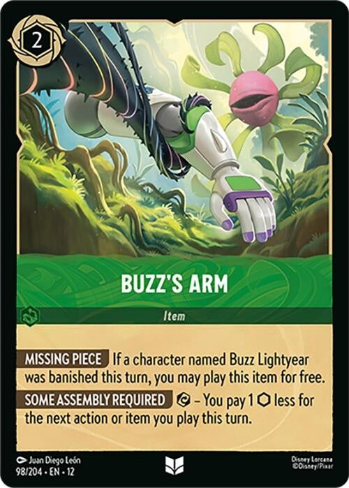 Buzz's Arm - 98/204 Uncommon Disney Lorcana card from Wilds Unknown, Near Mint Normal