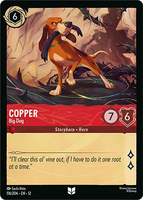 Copper - Big Dog - 116/204 Uncommon Disney Lorcana card from Wilds Unknown, Near Mint Normal