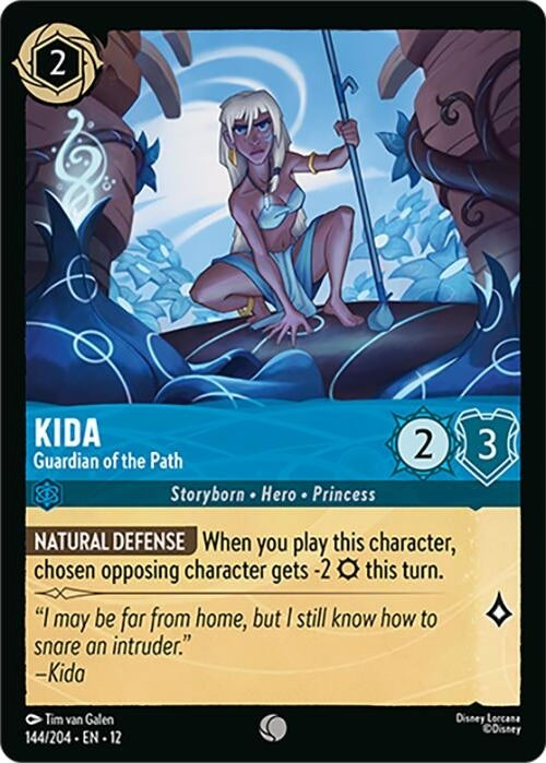 Kida - Guardian of the Path - 144/204 Common Disney Lorcana card from Wilds Unknown, Near Mint Normal
