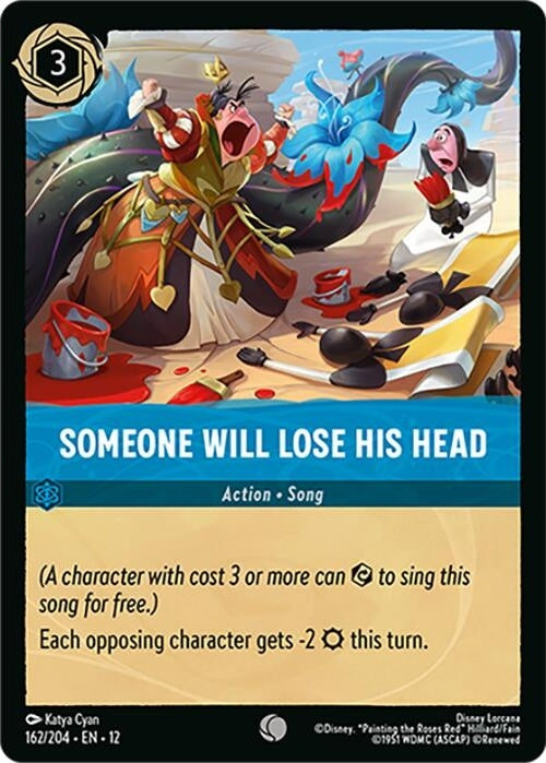 Someone Will Lose His Head - 162/204 Common Disney Lorcana card from Wilds Unknown, Near Mint Normal