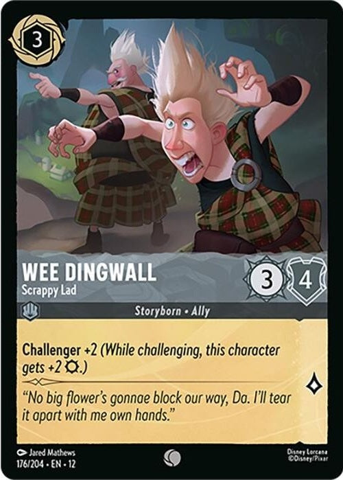 Wee Dingwall - Scrappy Lad - 176/204 Common Disney Lorcana card from Wilds Unknown, Near Mint Normal