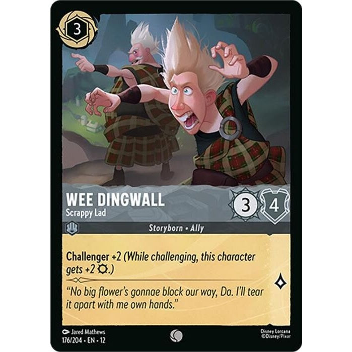Wee Dingwall - Scrappy Lad - 176/204 Common Disney Lorcana card from Wilds Unknown, Near Mint Normal