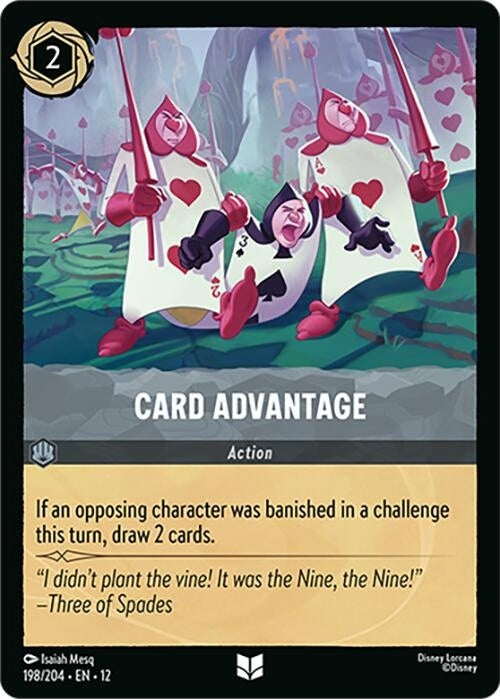 Card Advantage - 198/204 Uncommon Disney Lorcana card from Wilds Unknown, Near Mint Normal