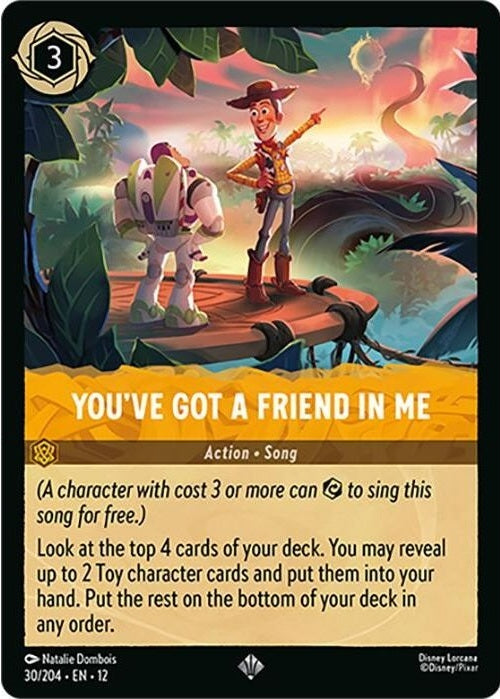 You've Got a Friend in Me - 30/204 Super Rare Disney Lorcana card from Wilds Unknown, Near Mint Normal