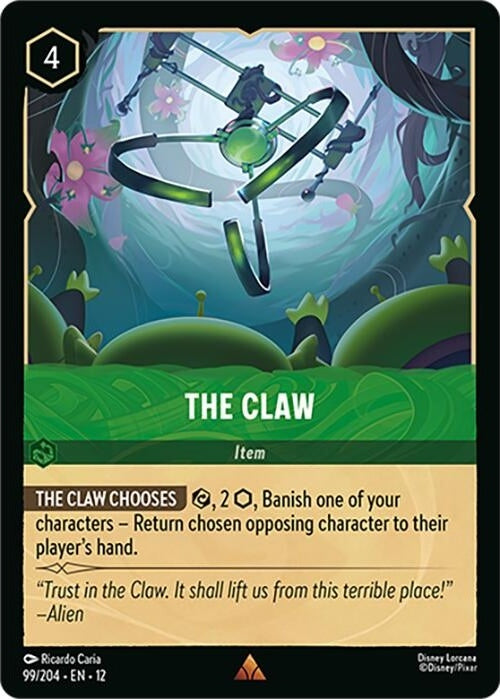 The Claw - 99/204 Rare Disney Lorcana card from Wilds Unknown, Near Mint Normal