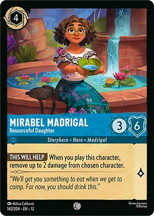Mirabel Madrigal - Resourceful Daughter - 142/204 Common Disney Lorcana card from Wilds Unknown, Near Mint Normal
