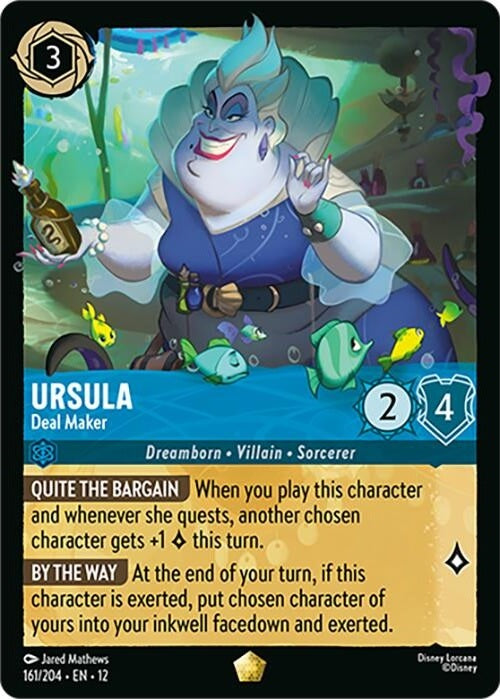 Ursula - Deal Maker - 161/204 Legendary Disney Lorcana card from Wilds Unknown, Near Mint Normal