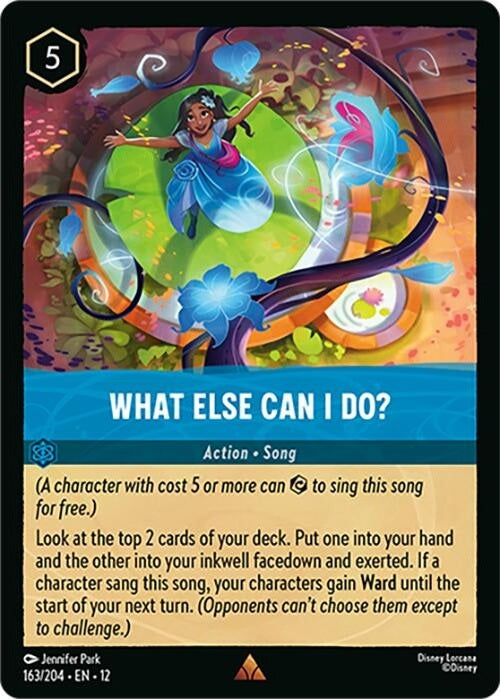 What Else Can I Do? - 163/204 Rare Disney Lorcana card from Wilds Unknown, Near Mint Normal