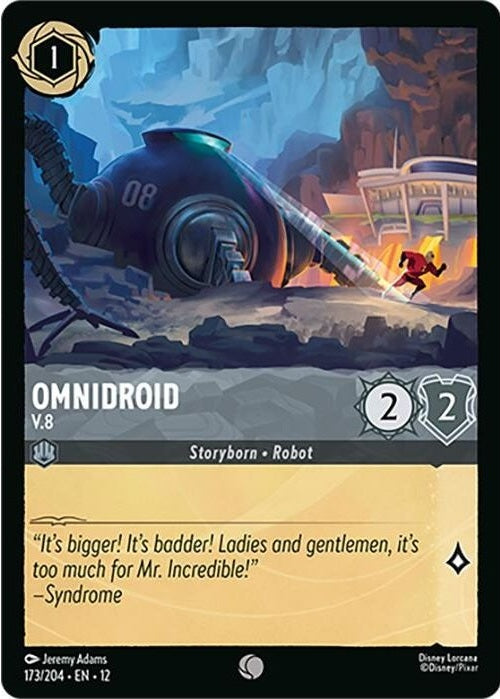 Omnidroid - V.8 - 173/204 Common Disney Lorcana card from Wilds Unknown, Near Mint Normal