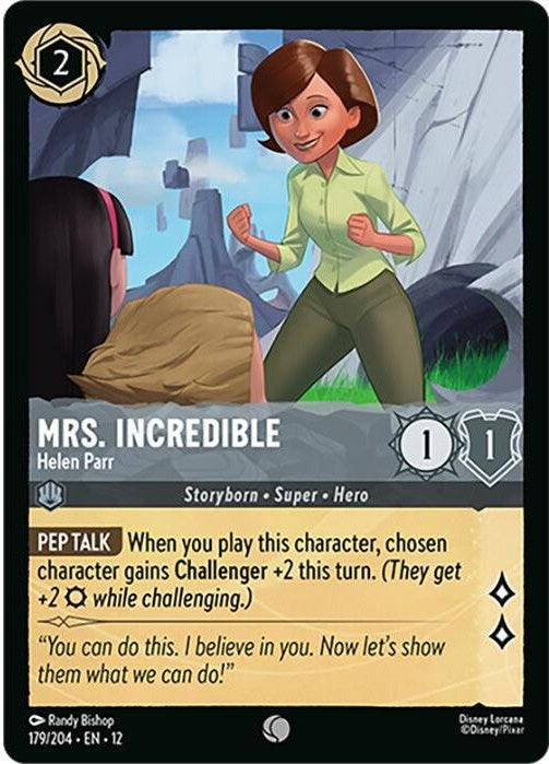 Mrs. Incredible - Helen Parr - 179/204 Common Disney Lorcana card from Wilds Unknown, Near Mint Normal