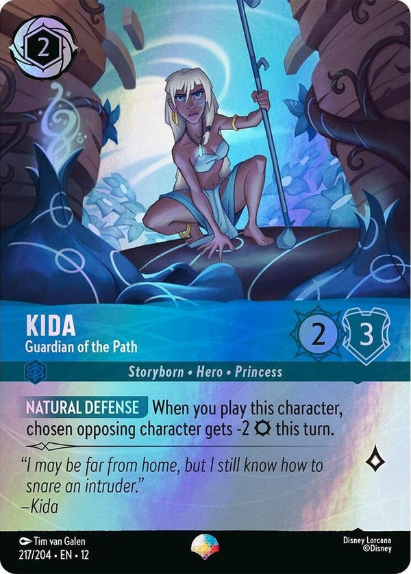 Kida - Guardian of the Path (Epic) - 217/204 Epic Disney Lorcana card from Wilds Unknown, Near Mint Holofoil