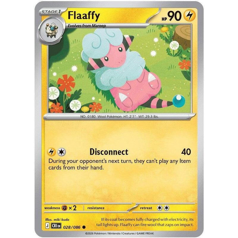 Flaaffy - 028/086 Common Pokémon card from Chaos Rising, Near Mint Normal