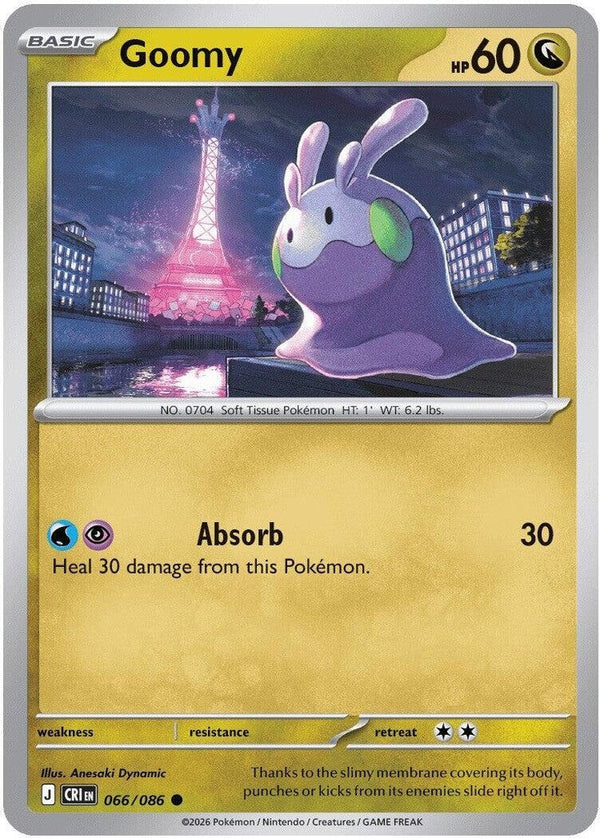 Goomy - 066/086 Common Pokémon card from Chaos Rising, Near Mint Normal