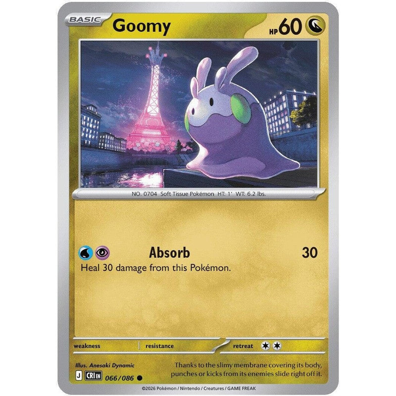 Goomy - 066/086 Common Pokémon card from Chaos Rising, Near Mint Normal