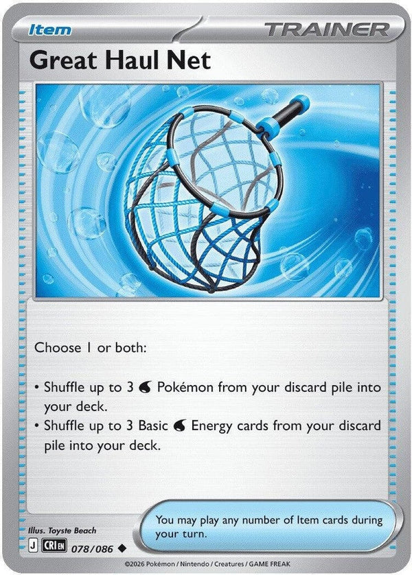 Great Haul Net - 078/086 Uncommon Pokémon card from Chaos Rising, Near Mint Normal