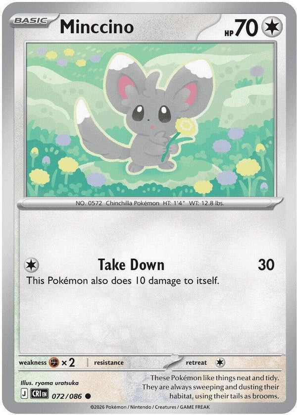 Minccino - 072/086 Common Pokémon card from Chaos Rising, Near Mint Normal