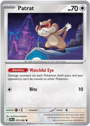 Patrat - 070/086 Common Pokémon card from Chaos Rising, Near Mint Normal
