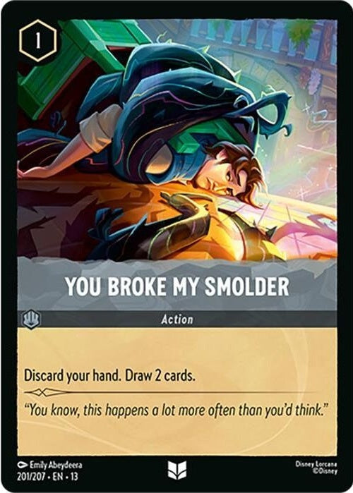 You Broke My Smolder - 201/207 Uncommon Disney Lorcana card from Attack of the Vine!, Near Mint Normal