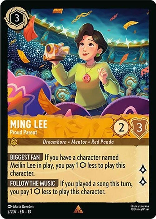Ming Lee - Proud Parent - 2/207 Rare Disney Lorcana card from Attack of the Vine!, Near Mint Normal