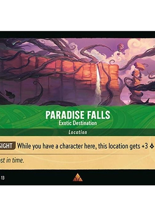 Paradise Falls - Exotic Destination - 108/207 Rare Disney Lorcana card from Attack of the Vine!, Near Mint Normal