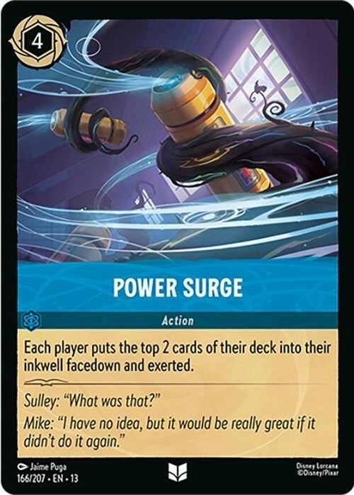 Power Surge - 166/207 Uncommon Disney Lorcana card from Attack of the Vine!, Near Mint Normal