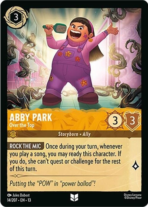 Abby Park - Over the Top - 14/207 Uncommon Disney Lorcana card from Attack of the Vine!, Near Mint Normal
