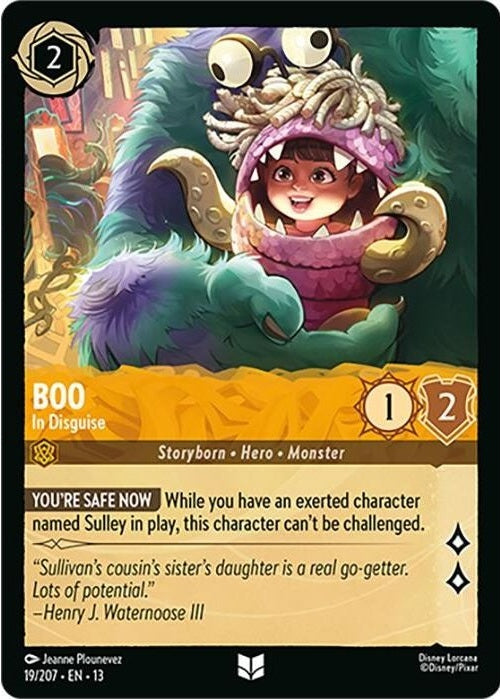 Boo - In Disguise - 19/207 Uncommon Disney Lorcana card from Attack of the Vine!, Near Mint Normal